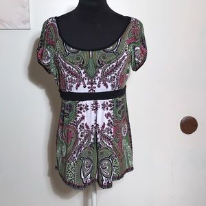 INC concepts sizeL multi paisley top